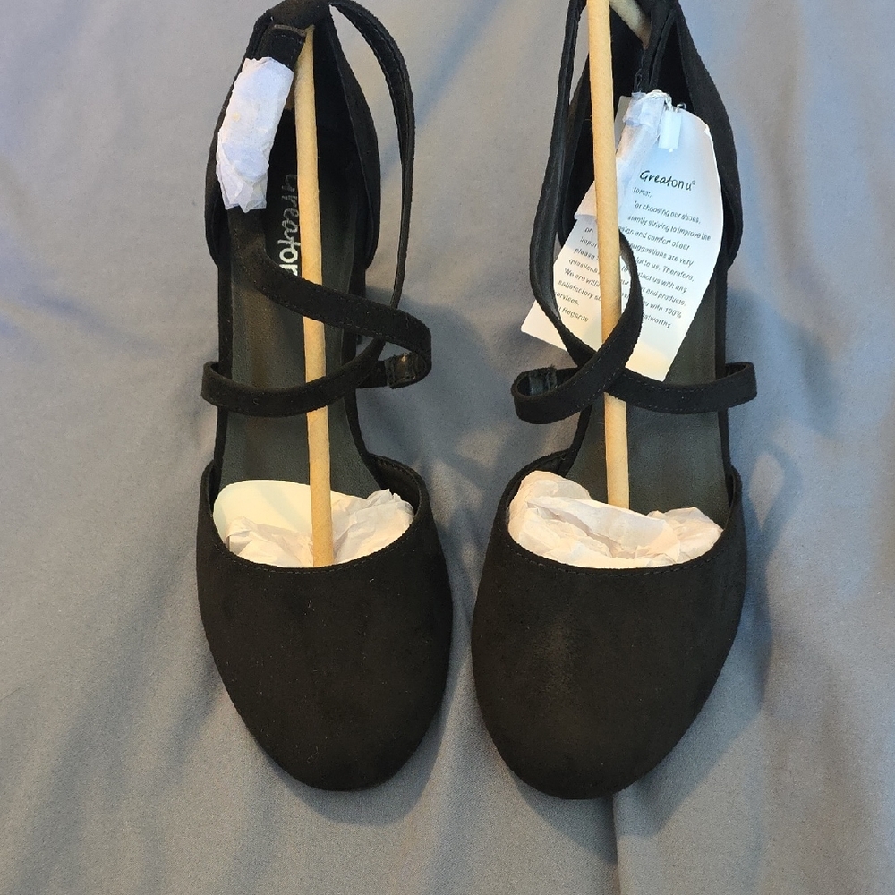 Elegant Black Suede 2.5in Heel